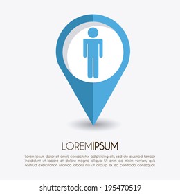 Human design over white background, vector illustration