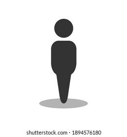 Ilustración vectorial de icono plano del símbolo de destino humano.