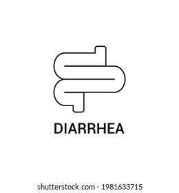 ilustración vectorial de icono de diarrea humana