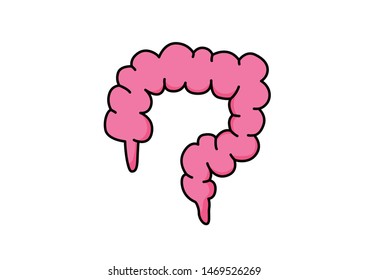Human digestive system, Cartoon vector illustration