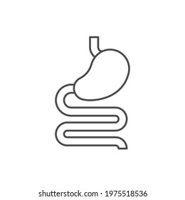 Human digestive system line icon