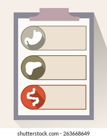 Human digestive systems icons. EPS 10 file.