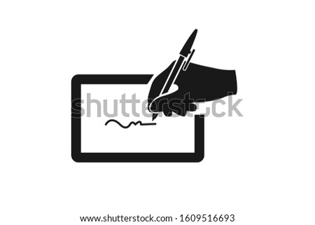 Human digital handwriting icon vector