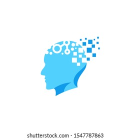 Human Digital Technology Logo Illustration