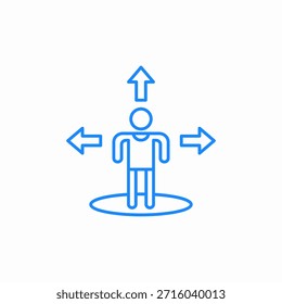 human direction choice icon sign vector