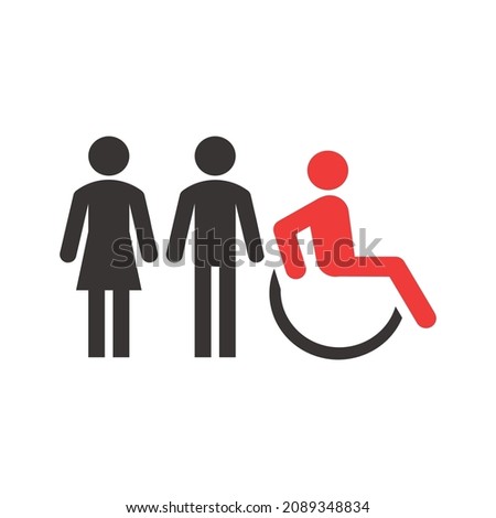 human, disabled, paralyzed, wheelchair, vector icon illustration. very suitable for websites, logos, banners, applications, apps and more