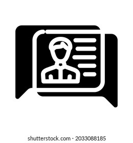 menschliches Diskussionssymbol, Vektorgrafik. menschliches Gesprächszeichen. isoliertes Kontursymbol