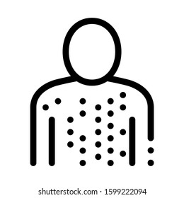 Human Disease Icon Vector. Outline Human Disease Sign. Isolated Contour Symbol Illustration
