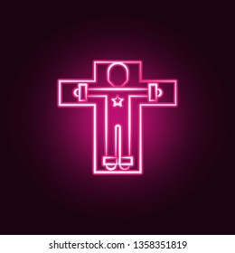 Human dissection neon icon. Elements of Mad science set. Simple icon for websites, web design, mobile app, info graphics