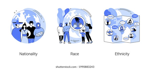 Human diversity abstract concept vector illustrations.