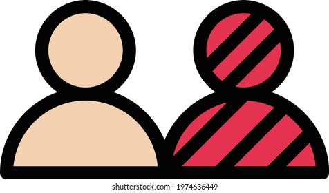 human diversity vector line colour icon