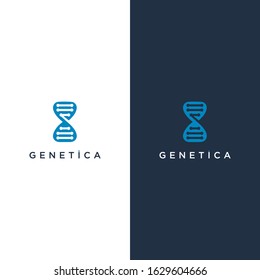 HUMAN DNA CREATIVE LOGO VECTOR TEMPLATE