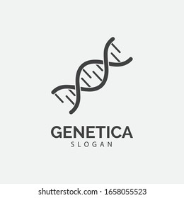 Human DNA and genetic vector icon design illustration