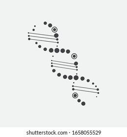 Human DNA and genetic vector icon design illustration
