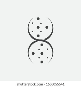Design-Illustration der menschlichen DNA und genetischen Vektorillustration