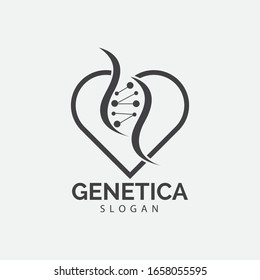 Human DNA and genetic vector icon design illustration