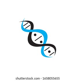 Human DNA and genetic vector icon design illustration