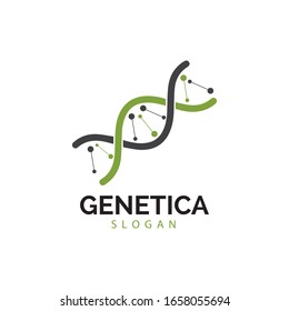 Human DNA and genetic vector icon design illustration