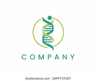 Human DNA Helix Logo Design