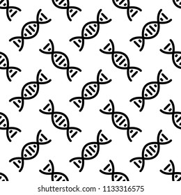 Human Dna Icon Seamless Pattern Vector Art Illustration
