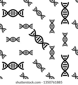 Human Dna Icon Seamless Pattern Vector Art Illustration
