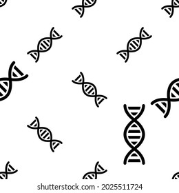 Human Dna Icon Seamless Pattern Vector Art Illustration