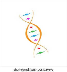 Human Dna Icon Vector Art Illustration