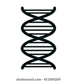 Human DNA isolated flat icon, vector illustration graphic design.