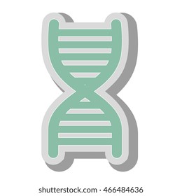 Human DNA isolated flat icon, vector illustration graphic design.