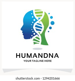 Human DNA Logo Design Template Inspiration