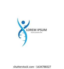 Human DNA logo icon design-vector