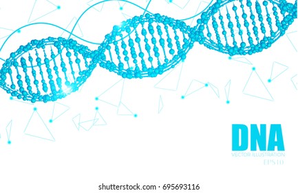 Human DNA Molecule Background. Science Design Template. Vector illustration