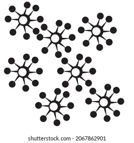 human DNA vector silhouette suitable for scientist, and you who teach biology or chemistry