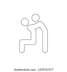 human doing massage outline icon. Signs and symbols can be used for web, logo, mobile app, UI, UX