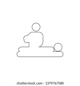 human doing massage outline icon. Signs and symbols can be used for web, logo, mobile app, UI, UX