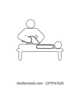 human doing massage outline icon. Signs and symbols can be used for web, logo, mobile app, UI, UX