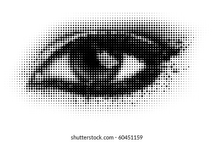 human dots eye. eps8 vector illustration.