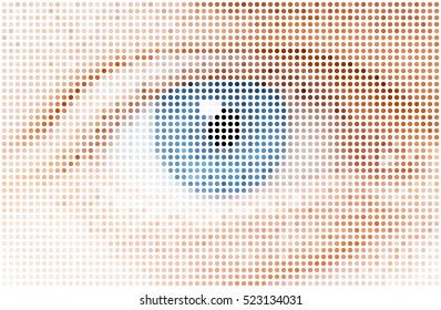 human dots eye, vector illustration