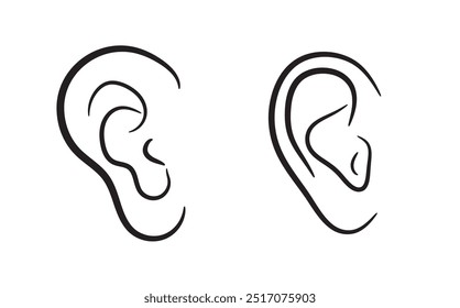 human ear anatomical icon , listen sign vector illustration.