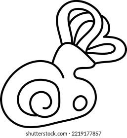 Human Ear Drum Concept, Auditory Organs vector outline icon Design, Organ System Symbol, Human Anatomy Sign, Human Body Part Stock illustration,