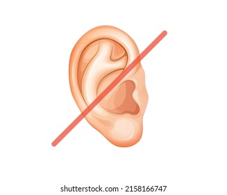 Human Ear - Hearing Loss - Stock Illustration  as EPS 10 File