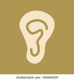 Human Ear Icon. Eps-10.