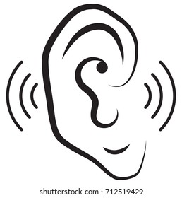Human Ear Icon Illustration