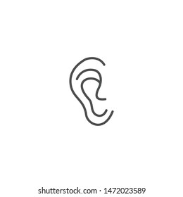 human ear icon vector illustration