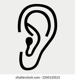 Human Ear icon Vector illustration