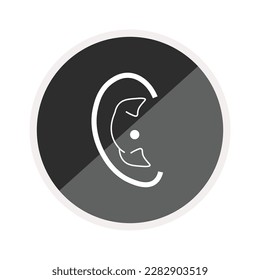 Human ear icon, is a vector illustration, very simple and minimalistic. With this Human ear  icon you can use it for various needs. Whether for promotional needs or visual design purposes