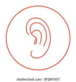 Human ear line icon.