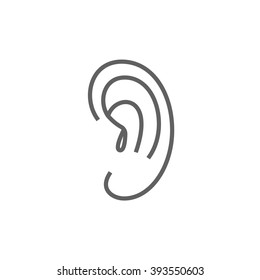 Human ear line icon.