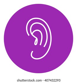 Human ear line icon.