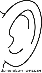 The human ear line- vector illustration logo
